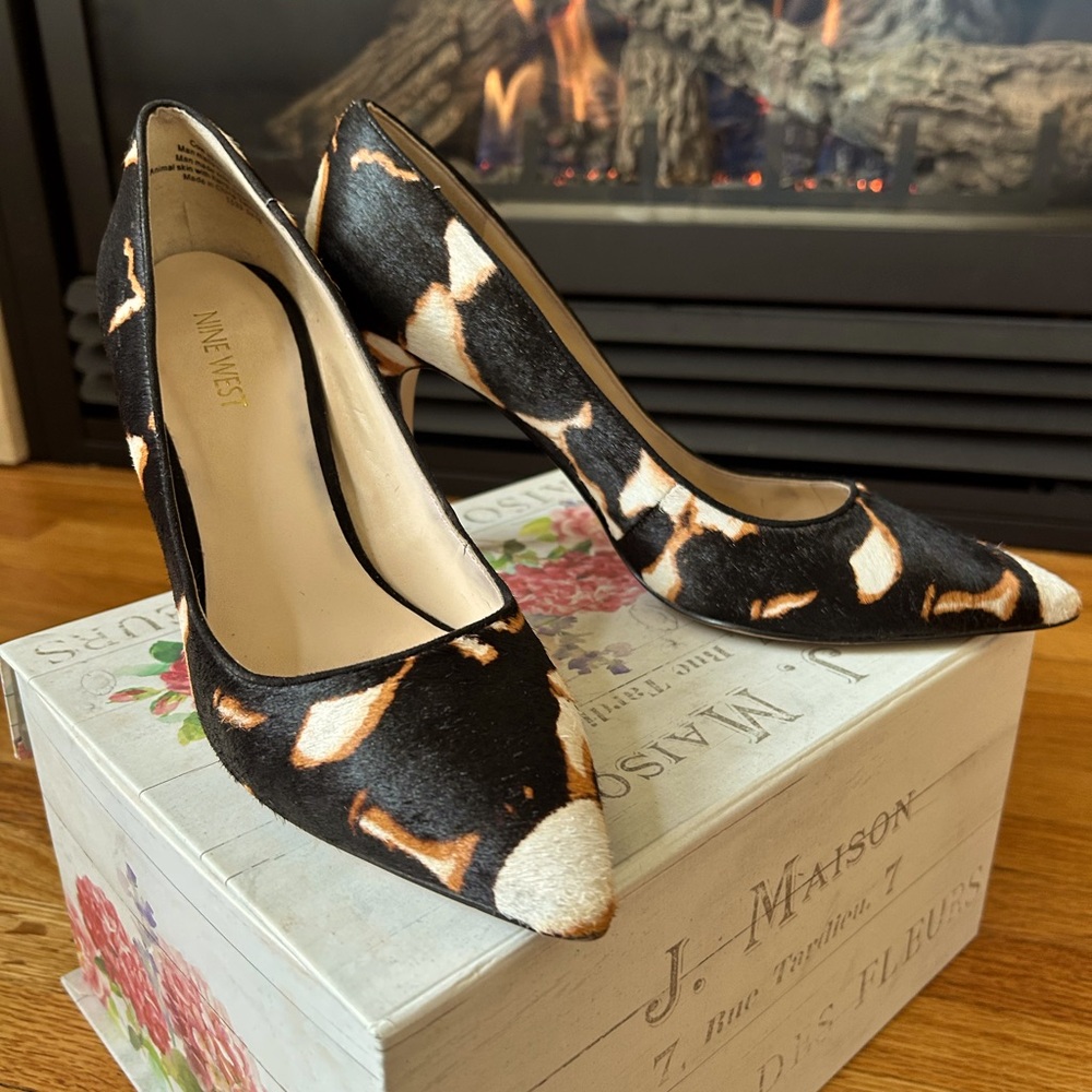 Nine West Black, tan and cream Stiletto Heels